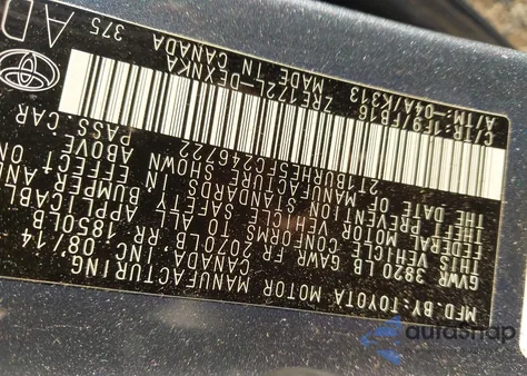 2015 Toyota Corolla Le from USA, damaged, VIN 2T1BURHE5FC246722